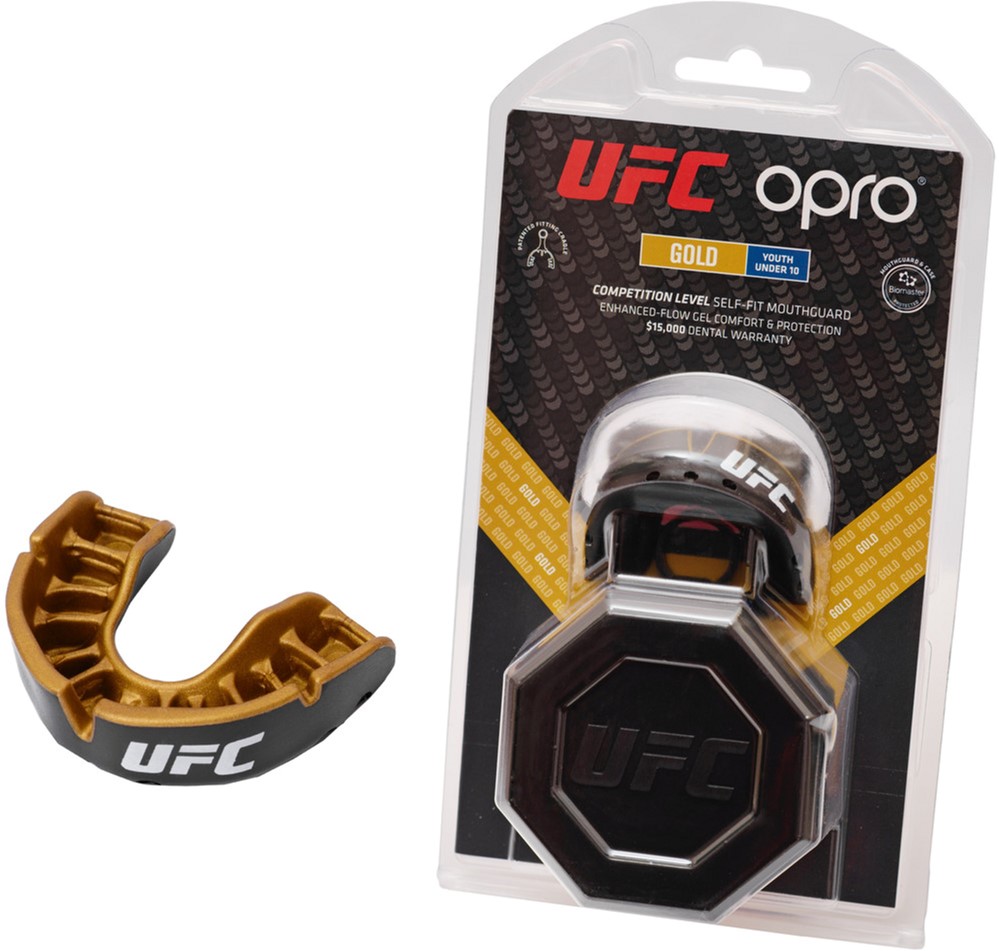 

Капа OPRO Junior Gold UFC Hologram Black Metal/Gold (002266001)