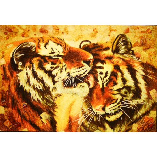 

Картина из янтаря 20*30 см Тигры jan0042
