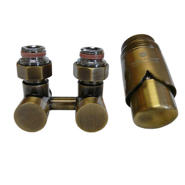 

Комплект эксклюзивных узлов прямой 3/4 x M22x1.5 Schlosser Антич. латунь (601000041)