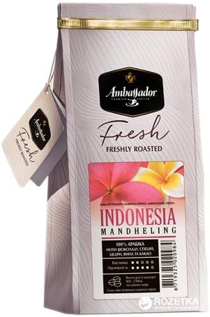 Акція на Кофе в зернах Ambassador Fresh Indonesia Mandheling 1 кг (8719325224160) від Rozetka UA