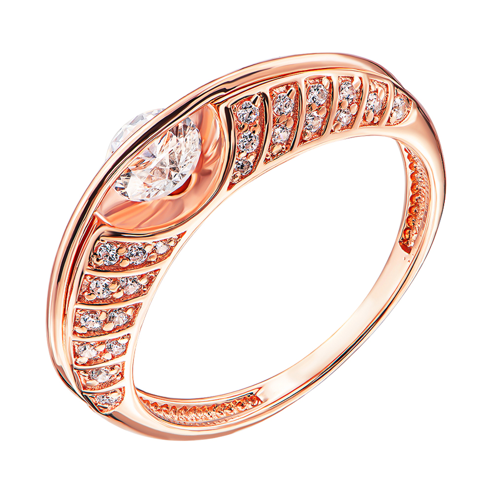 

Кольцо из красного золота с фианитами S Zirconia 000137700 18 размера
