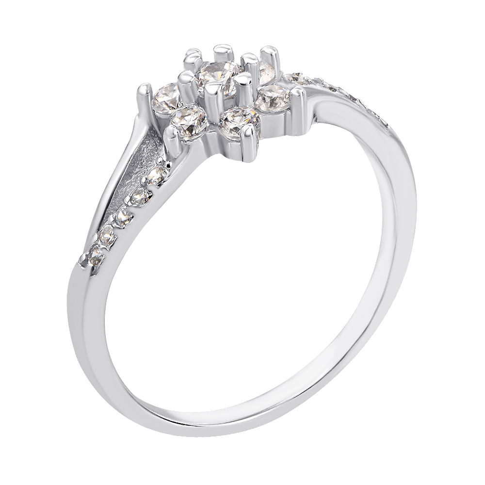 

Серебряное кольцо с фианитами 000135186 17.5 размера