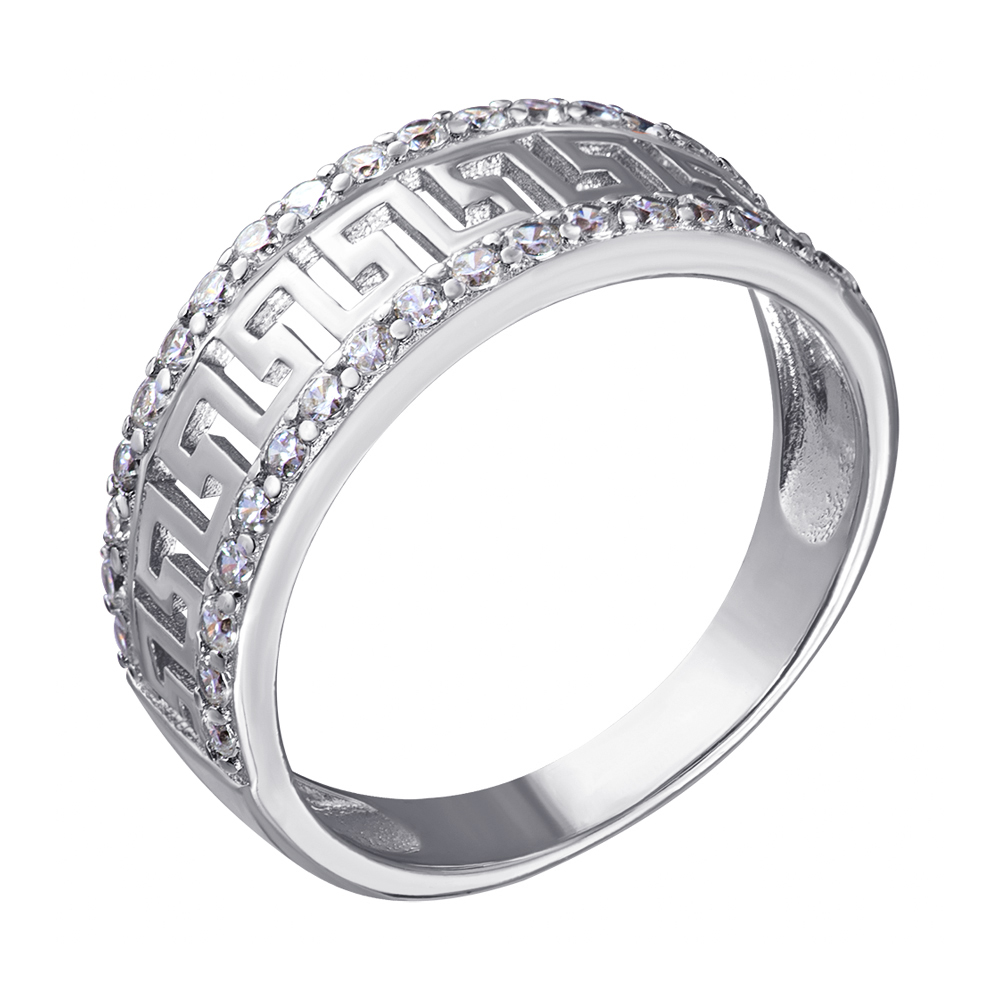 

Серебряное кольцо с фианитами 000053474 16.5 размера