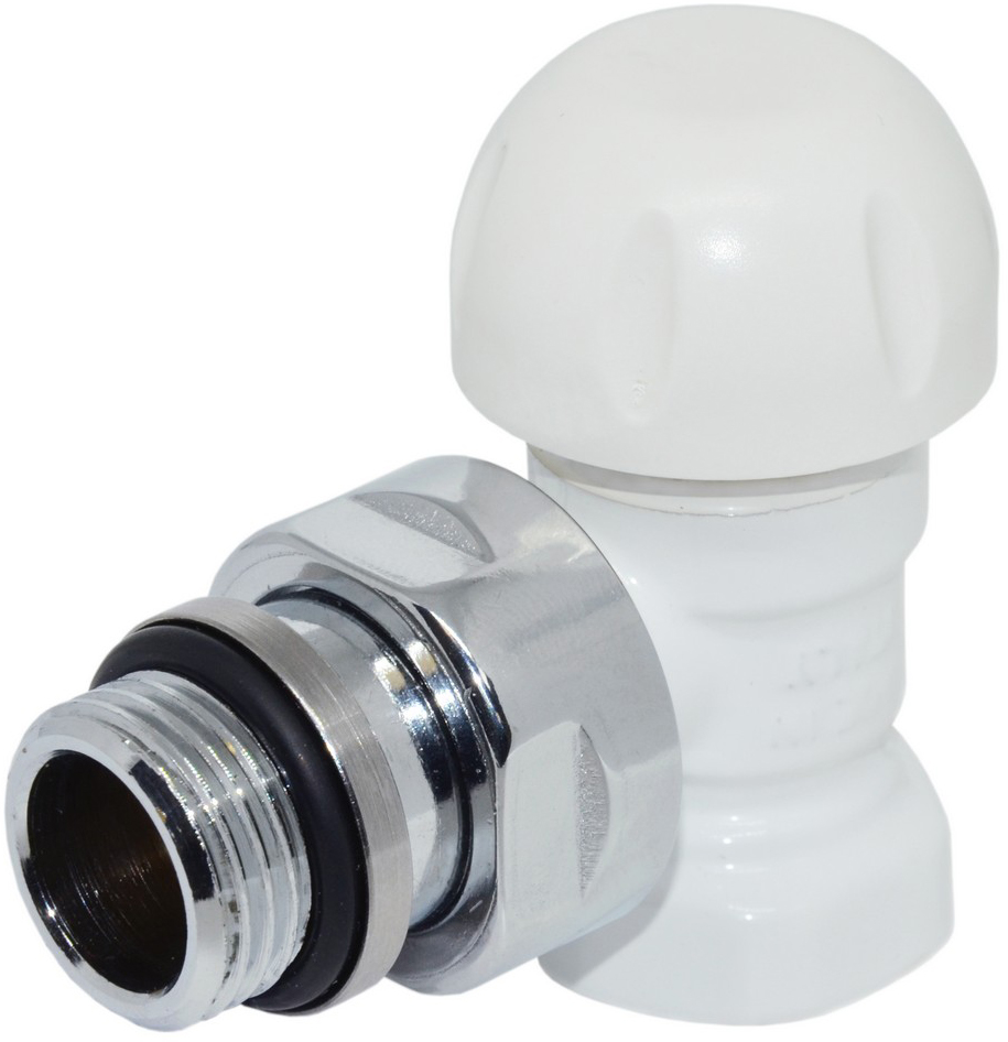

Термостатический клапан CARLO POLETTI First Thermo 1/2"x1/2" угловой белый (V141310E)