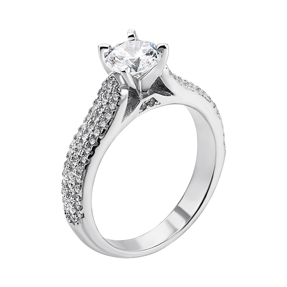 

Серебряное кольцо с фианитами 000135390 16.5 размера