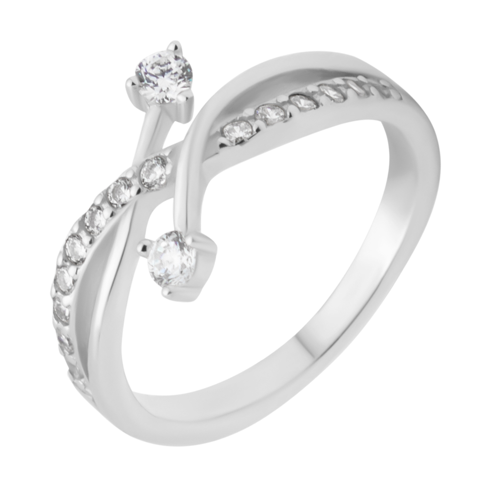

Серебряное кольцо с фианитами 000118404 16 размера