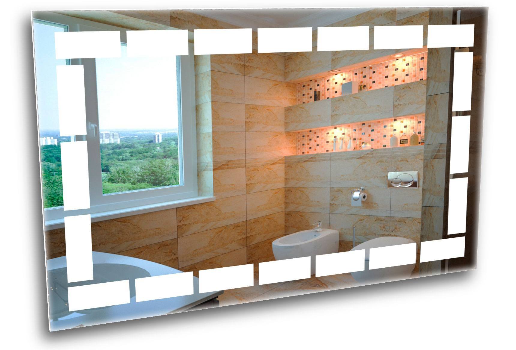 

Зеркало в ванную с LED-подсветкой StudioGlass 6-6 100x80 см