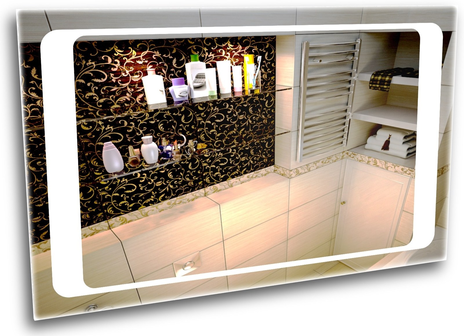

Зеркало в ванную с LED-подсветкой StudioGlass 6-3 90x90 см