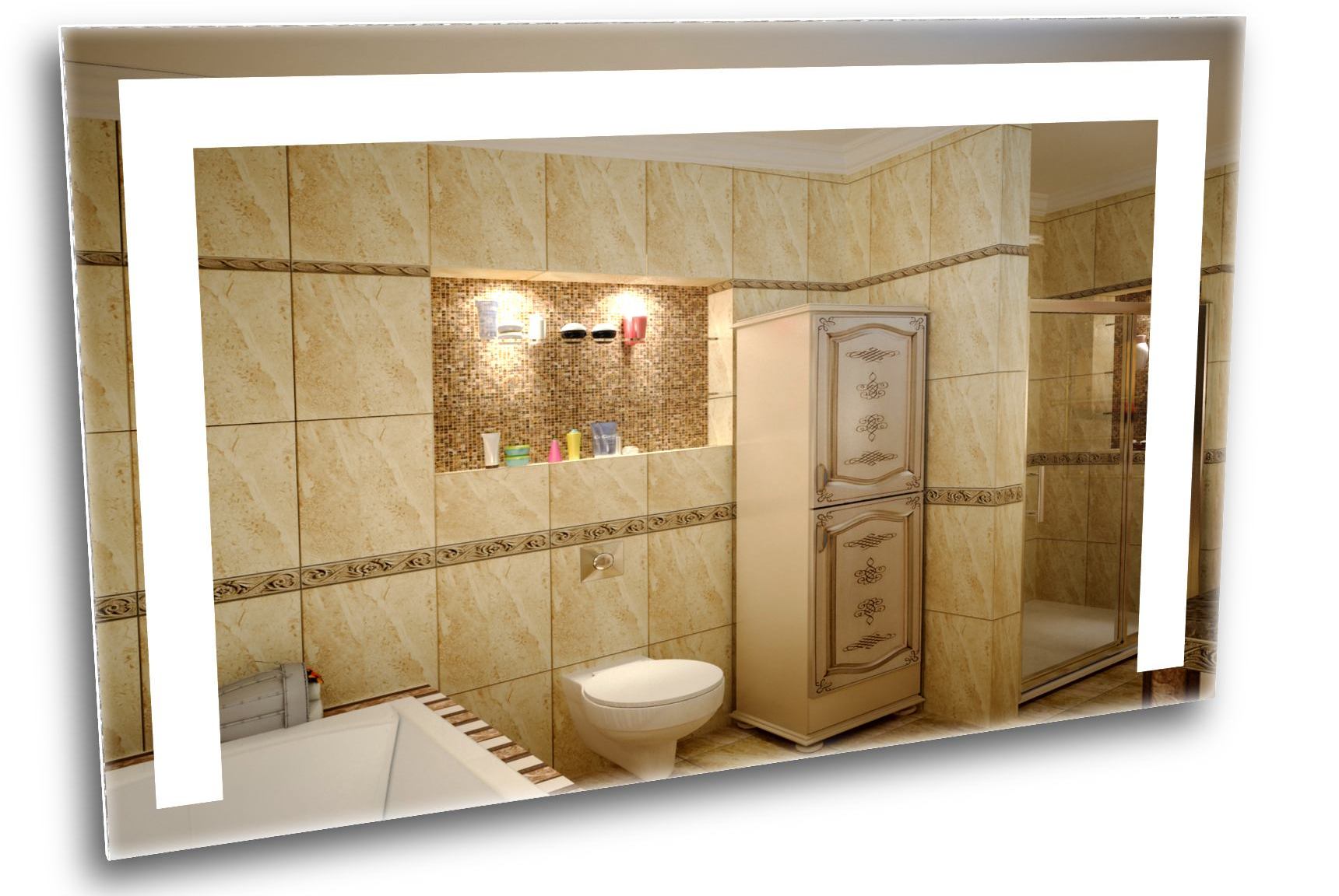 

Зеркало в ванную с LED-подсветкой StudioGlass 6-7 100х80 см