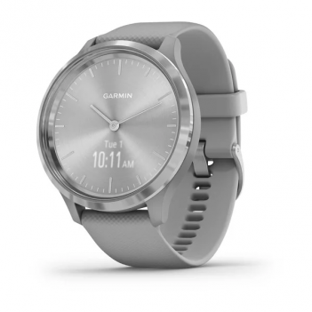 

Смарт-часы Garmin Vivomove 3 серебристые с серым силиконовым ремешком