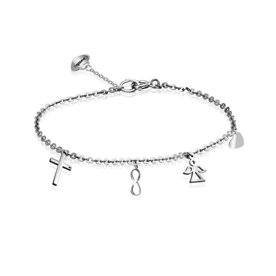 

Браслет Qzsilver (905-01089) Серебро Белый 17 размер