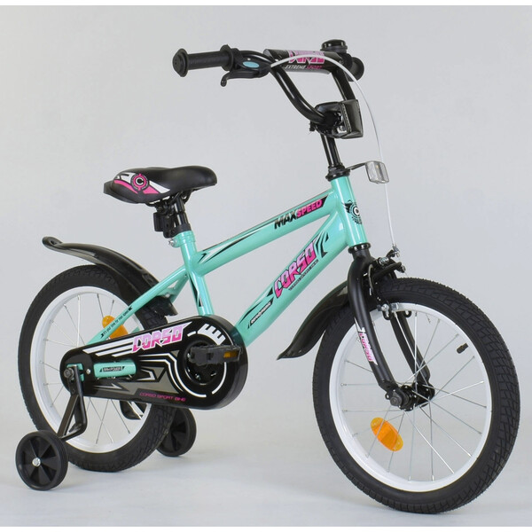 

Велосипед двухколесный Corso 171 Max Speed 16" детский Мятный