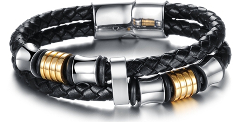 

Браслет Мужской Kaylo Power Gold из натуральной кожи 20,5 см (vs-288)