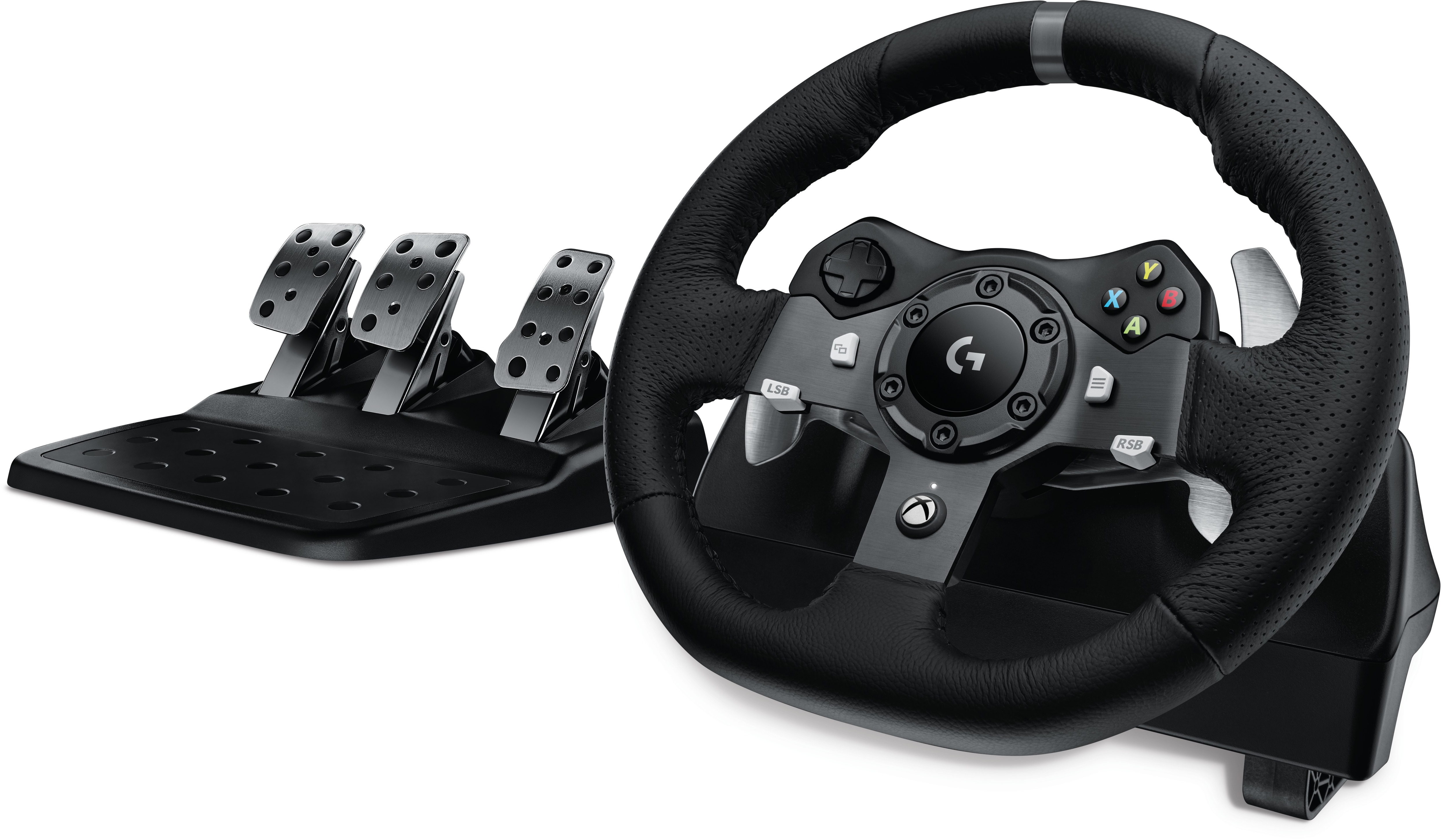 

Проводной руль Logitech G920 (PC/XBOX ONE) с обратной связью и USB-портом + педали + адаптер питания Черный
