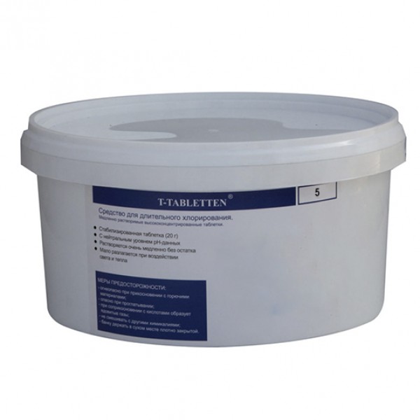 

Хлор длительного действия Chemoform Chemochlor-T-Tabletten 5 кг (табл. 20 г)