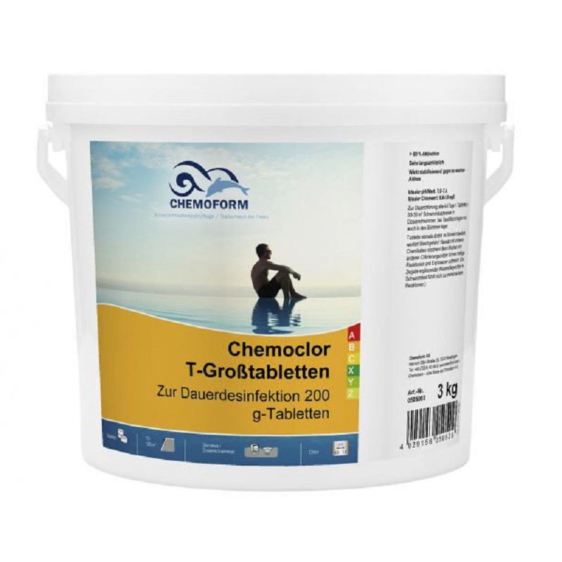 

Хлор длительного действия Chemoform Chemochlor-T-Grosstabletten 3 кг (табл. 200 г)