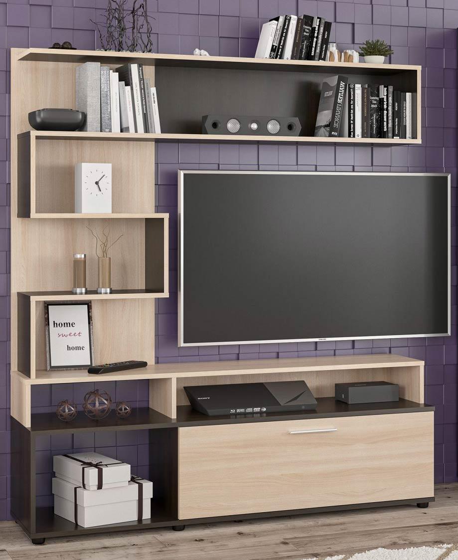 

Стенка МЕБЕЛЬ-СЕРВИС Феррара стенка ТВ Венге темный + Ясень светлый