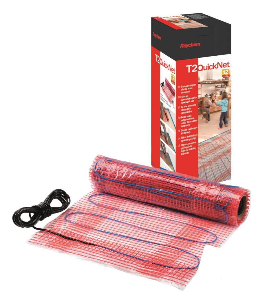

Теплый пол Raychem T2QuikNet 160 двуxжильный мат 240 Вт, 1.5 м2 (0.5м х 3м)