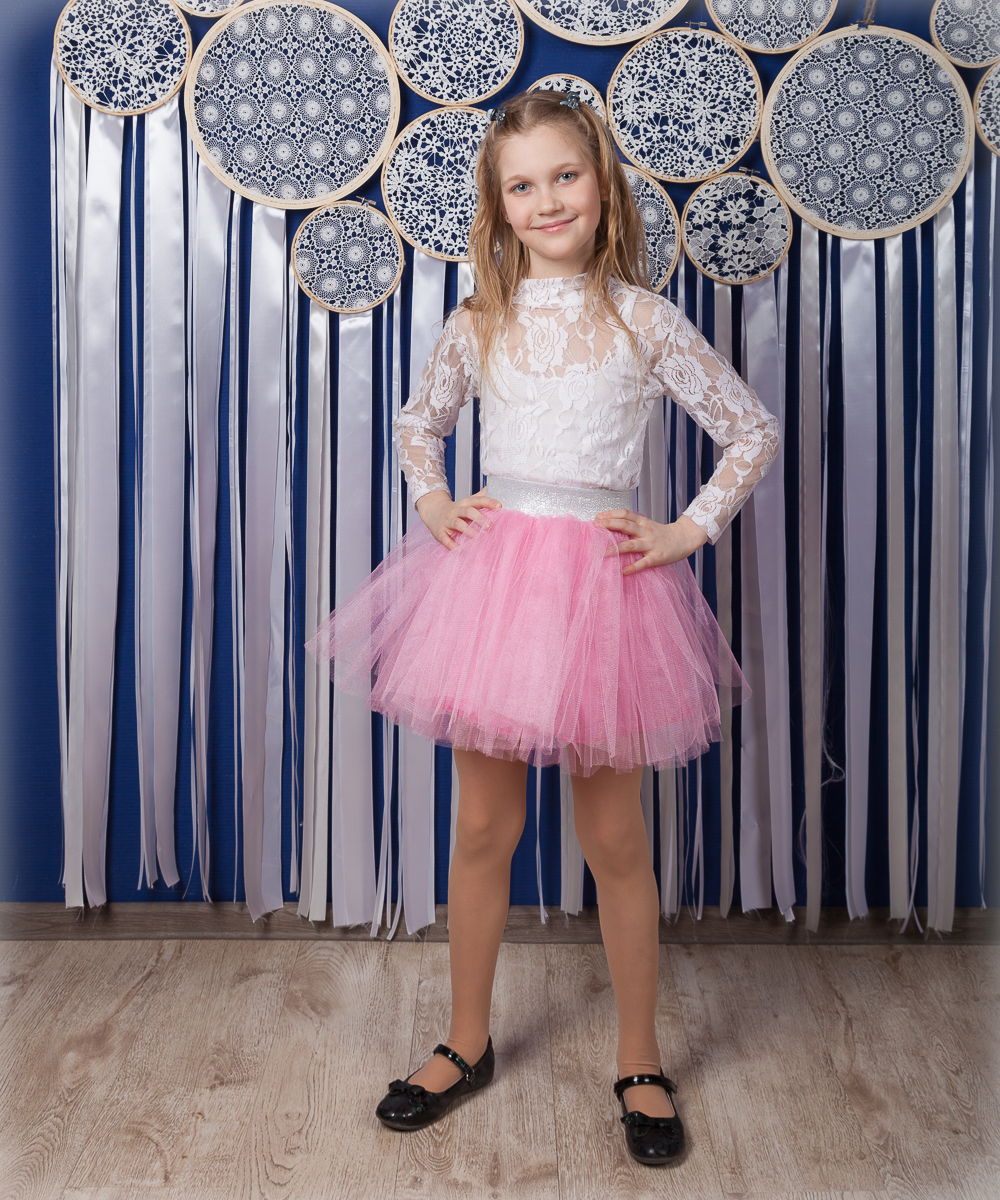 

Детская юбка из фатина I.V.A.moda Бусины 38 розовый iva-513