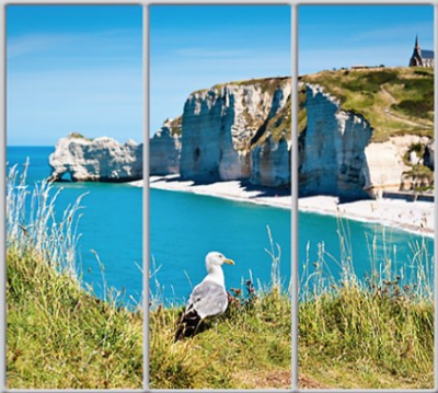 

Шкаф купе Luxe Studio Стандарт-1 Фотопечать Море-21 2300x2100x600 трехдверный