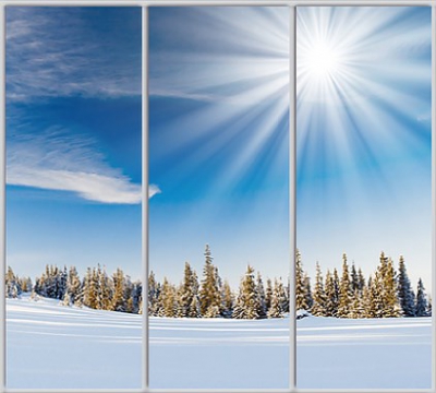 

Шкаф купе Luxe Studio Стандарт-1 Фотопечать Природа-168 2300x2400x600 трехдверный