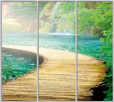 

Шкаф купе Luxe Studio Стандарт-1 Фотопечать Природа-158 2300x2400x600 трехдверный