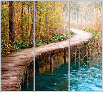 

Шкаф купе Luxe Studio Стандарт-1 Фотопечать Природа-157 2300x2200x600 трехдверный