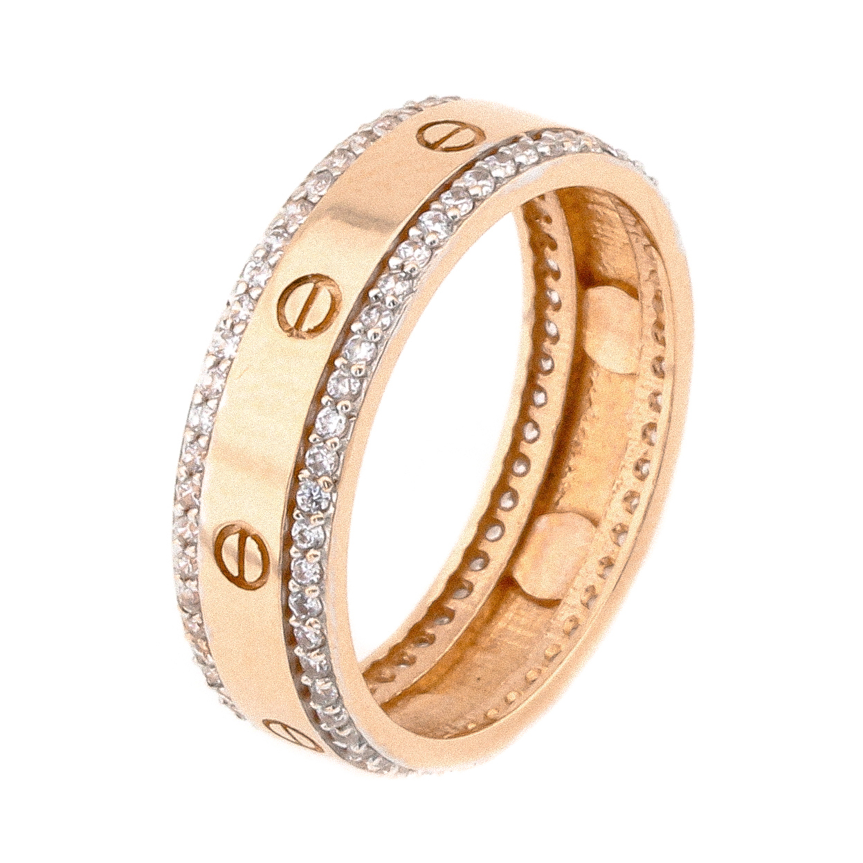 

Серебряное кольцо "Сердечко и полумесяц" K11868 Диамант, 17 размер