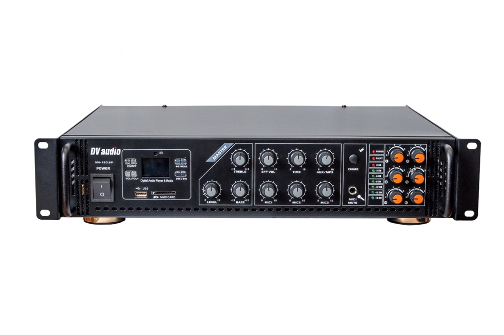 

Трансляционный микшер-усилитель DV audio 350W с USB, FM-тюнером, Bluetooth подключение (MA-350.6P)