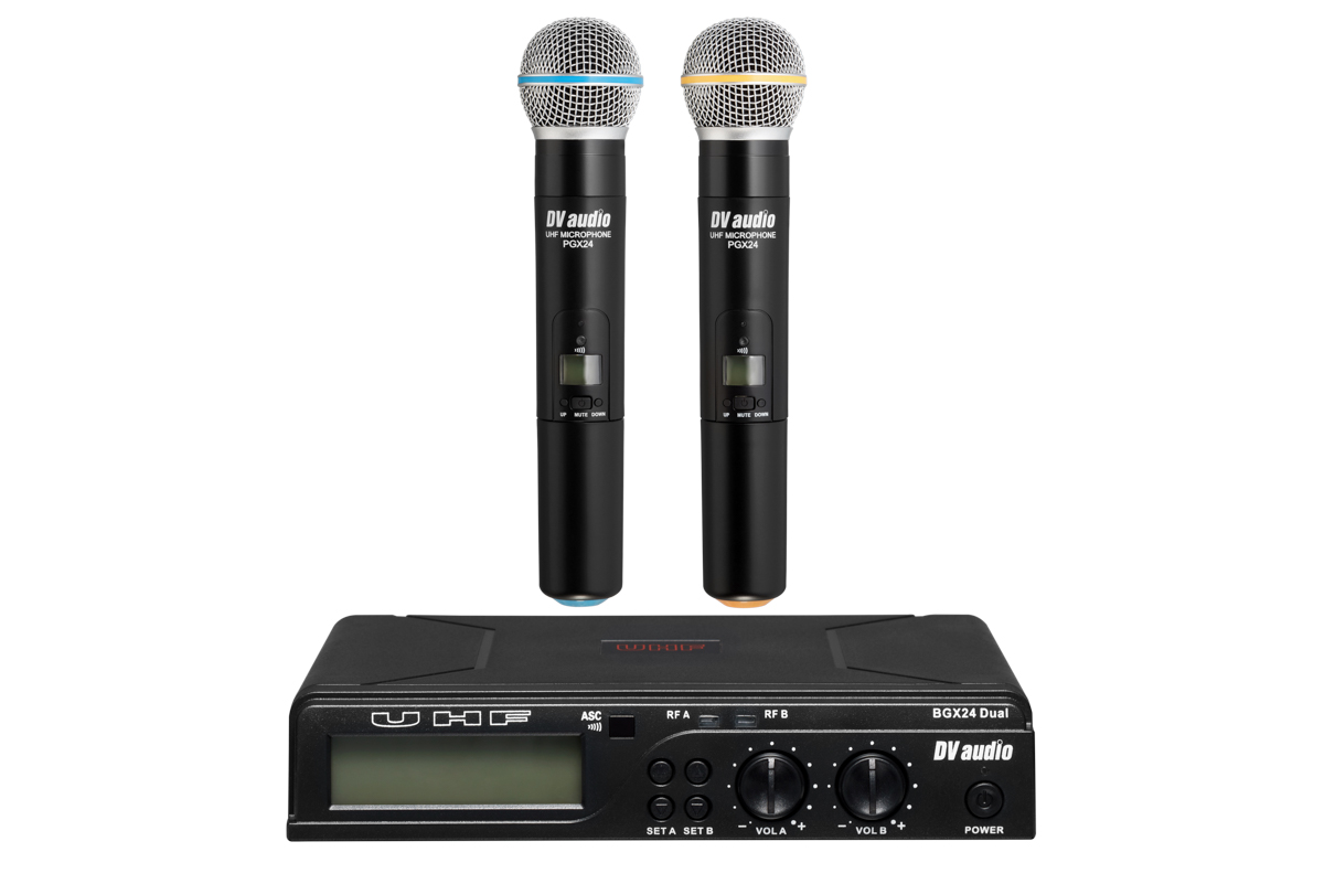 

Радиосистема DV audio с двумя ручными пластиковыми микрофонами PGX-24 Dual сдвоенная