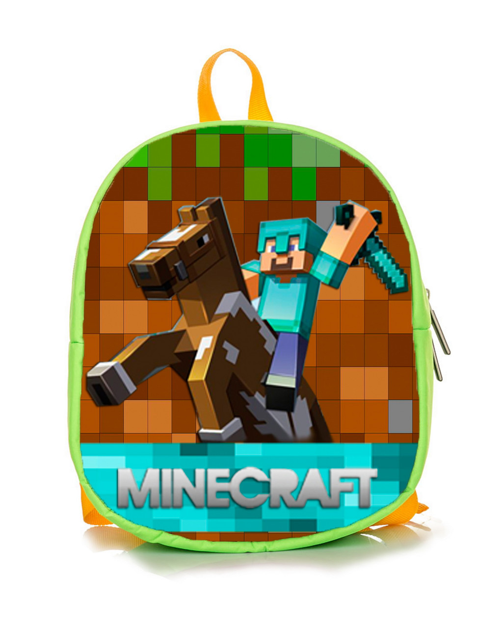 

Рюкзак детский AIDA KIDS с принтом Майнкрафт Minecraft для мальчиков салатовый ( min - 07 )