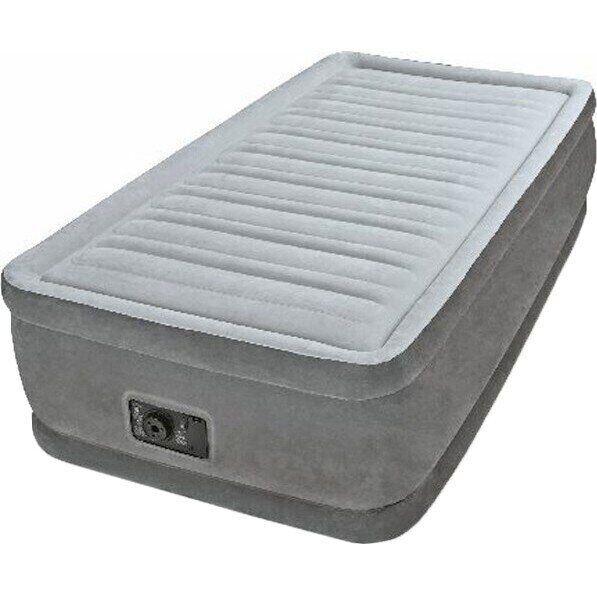 

Кровать надувная одноместная с велюровым покрытием Intex Comfort-Plush Airbed 64412 с электронасосом 220В и су
