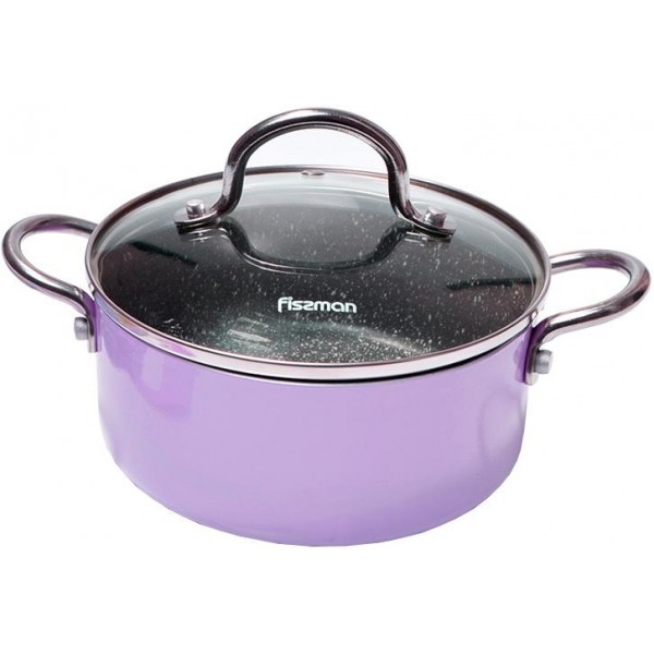 

Кастрюля Fissman Mini Chef Purple 1.8л с антипригарным покрытием