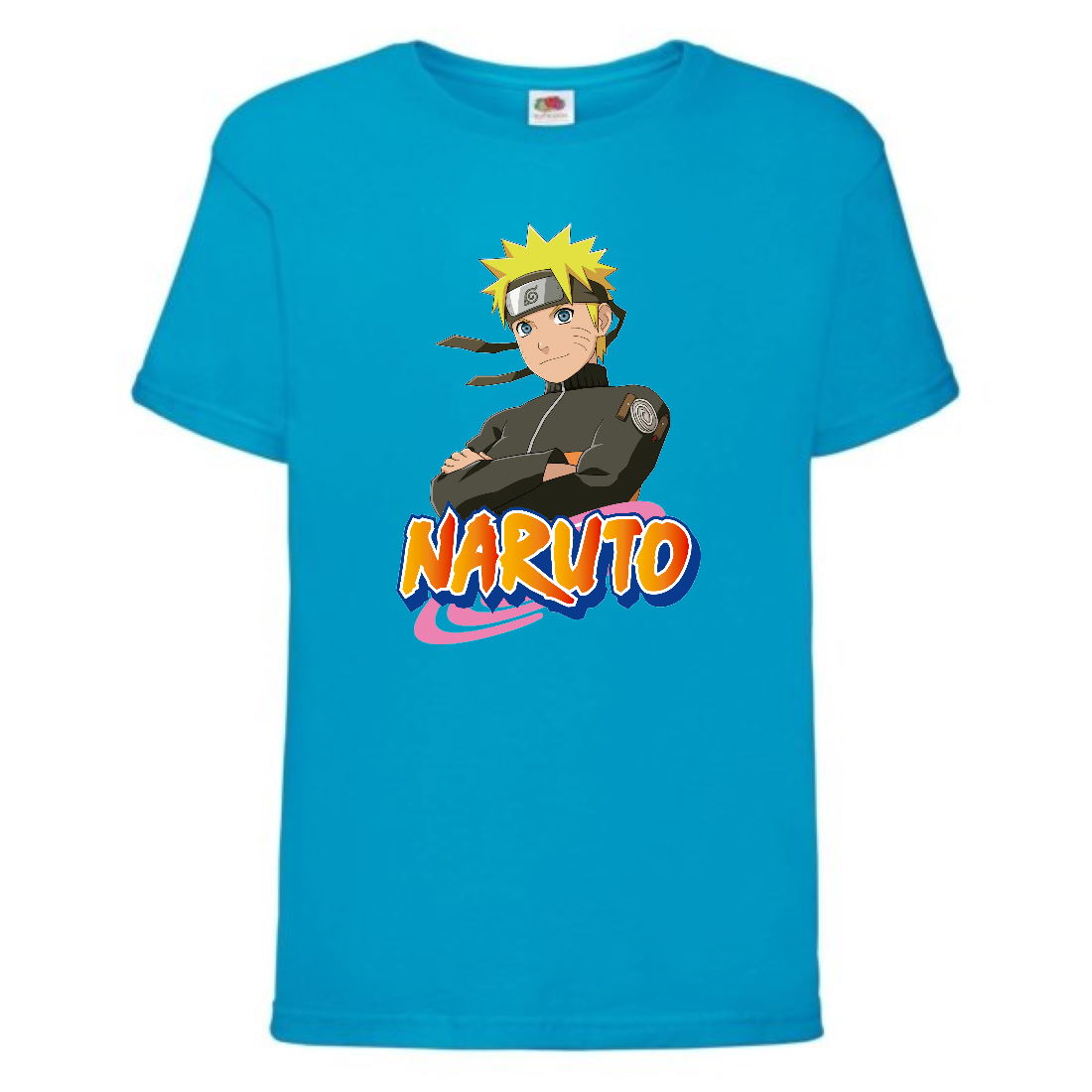 

Футболка детская Наруто 035 (Naruto) голубая (NAR lblu 035) 116 см