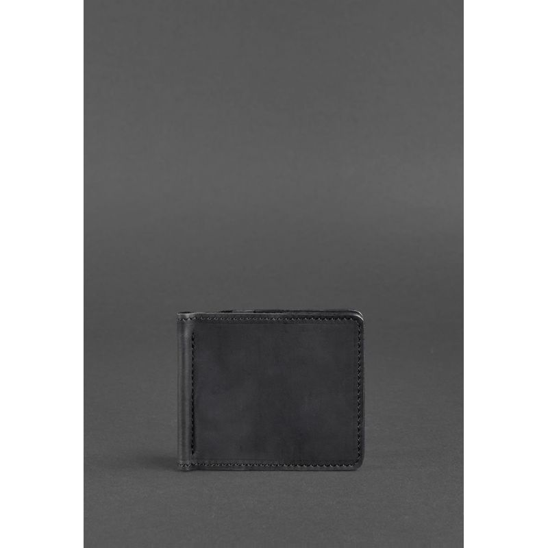 

Портмоне кожаное мужское BlankNote 11x9,5 см Черный