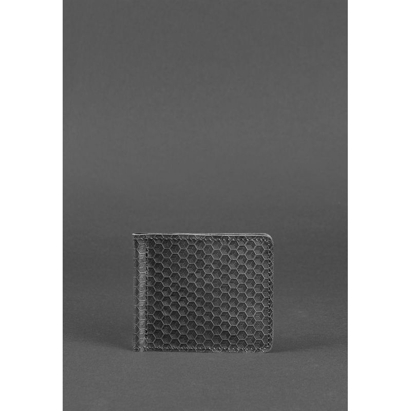 

Портмоне кожаное мужское BlankNote 11x9,5 см Черный