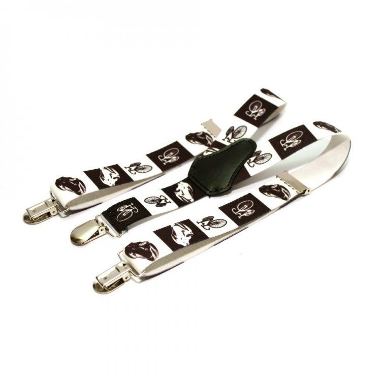 

Подтяжки детские Gofin suspenders 60х2,5 см Черный, Белый