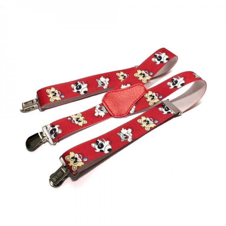 

Подтяжки детские Gofin suspenders 60х2,5 см Красный