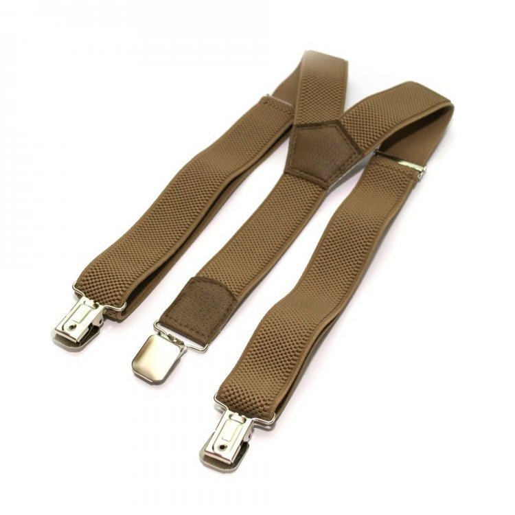 

Подтяжки подростковые Gofin suspenders 80х3 см Светло-коричневый