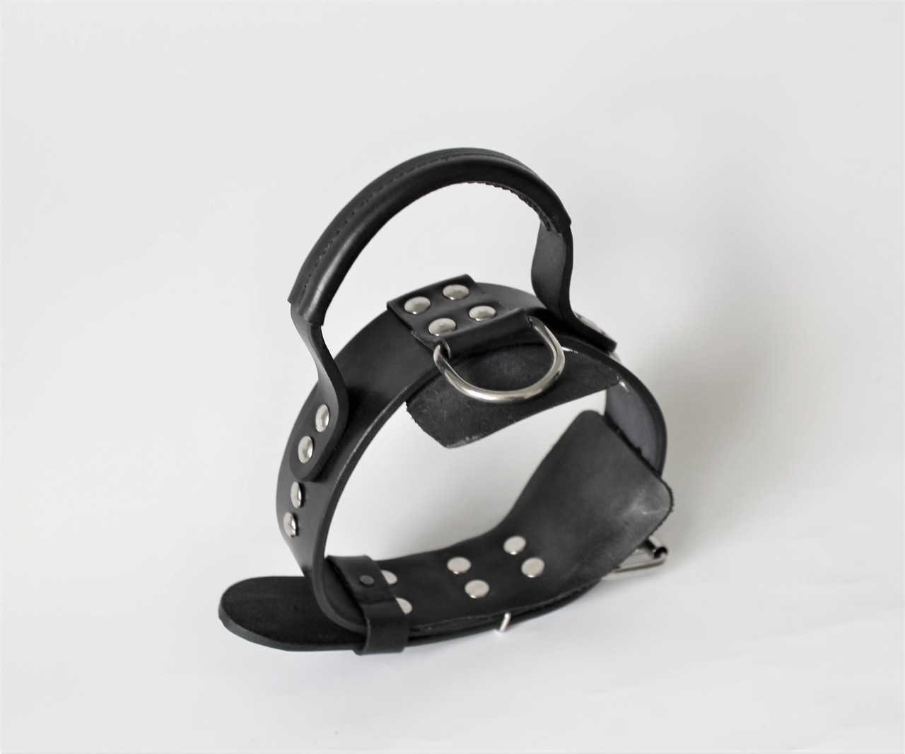 

Кожаный ошейник ручной работы Lockdog M (30-44 см) (zoo0000290) Черный
