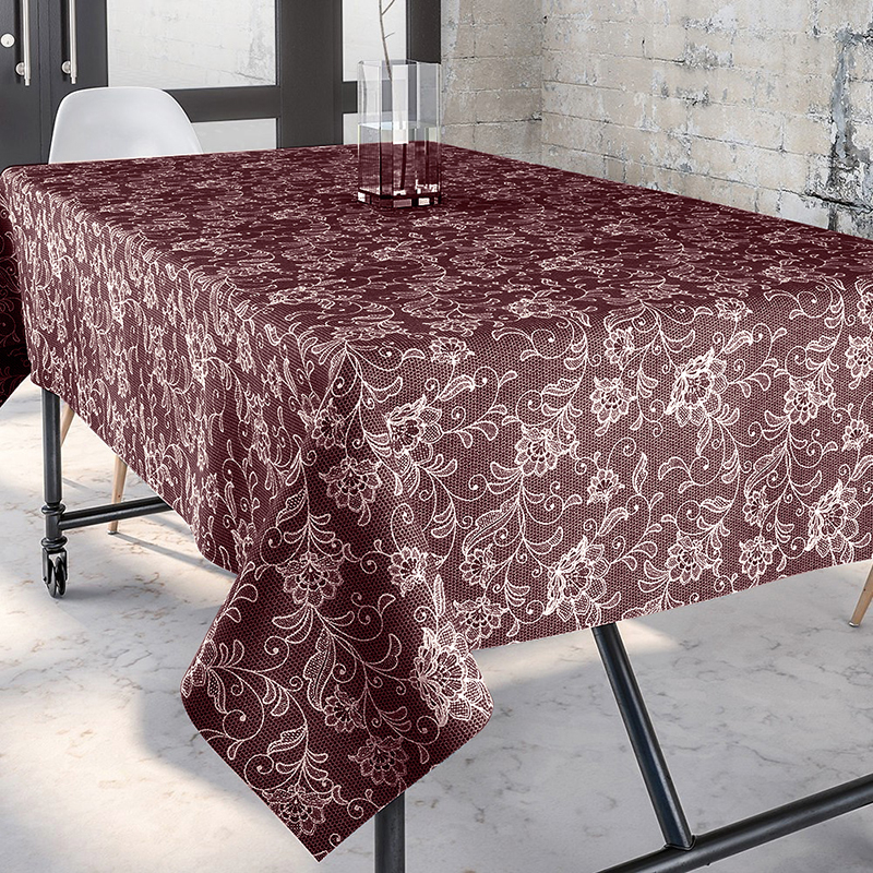 

Скатерть 7686 Time Textile 140x140 см Бордовый
