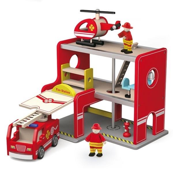 

Детский набор Пожарная станция Viga Toys 25,5х35х28 см (igr0000616) Красный