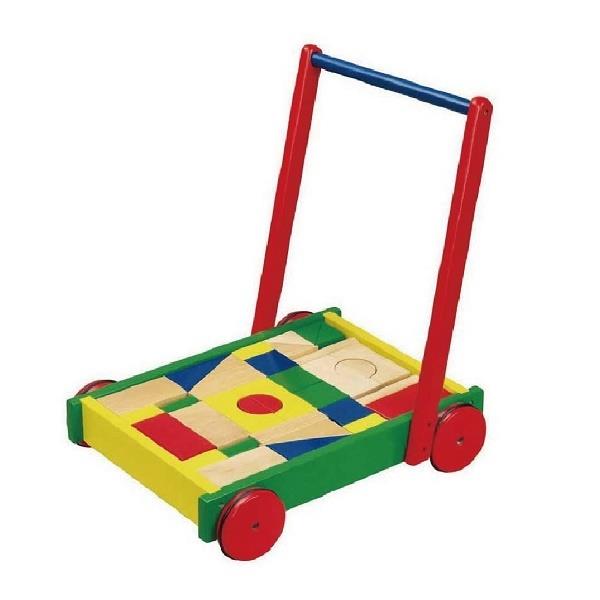

Ходунки каталка Тележка с кубиками Viga Toys 46х41х32,5 см (det0001244) Разноцветный