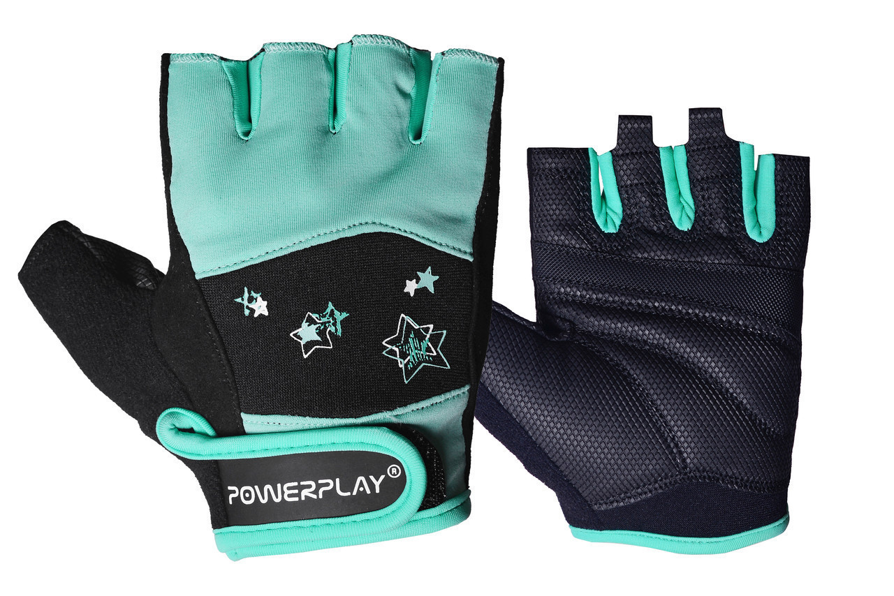 

Рукавички для фітнесу PP-3492 PowerPlay S (fit0003057) Чорно-Мятний