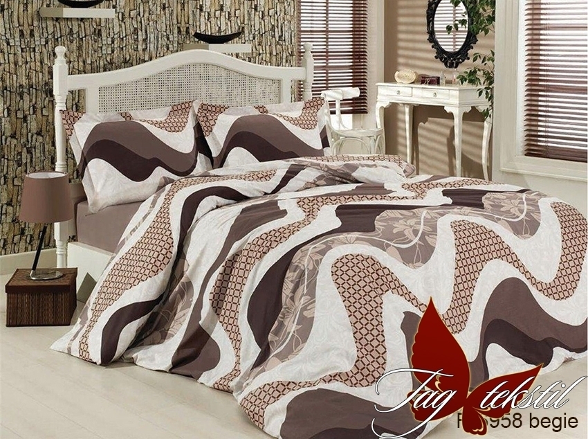 

Комплект постельного белья R6958 begie TAG 2 х 150x215 см