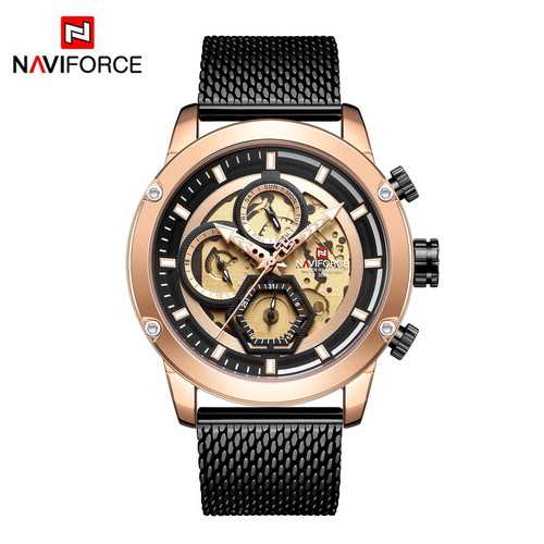 

Наручные часы мужские Naviforce 47 мм Черный