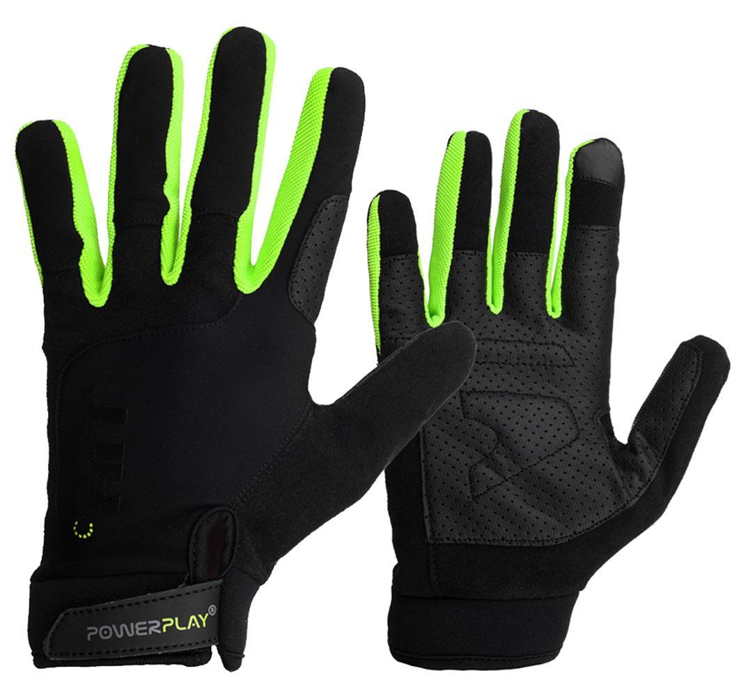 

Рукавички для кросфіту Hit PowerPlay M (fit0003046) Чорно-Зелений