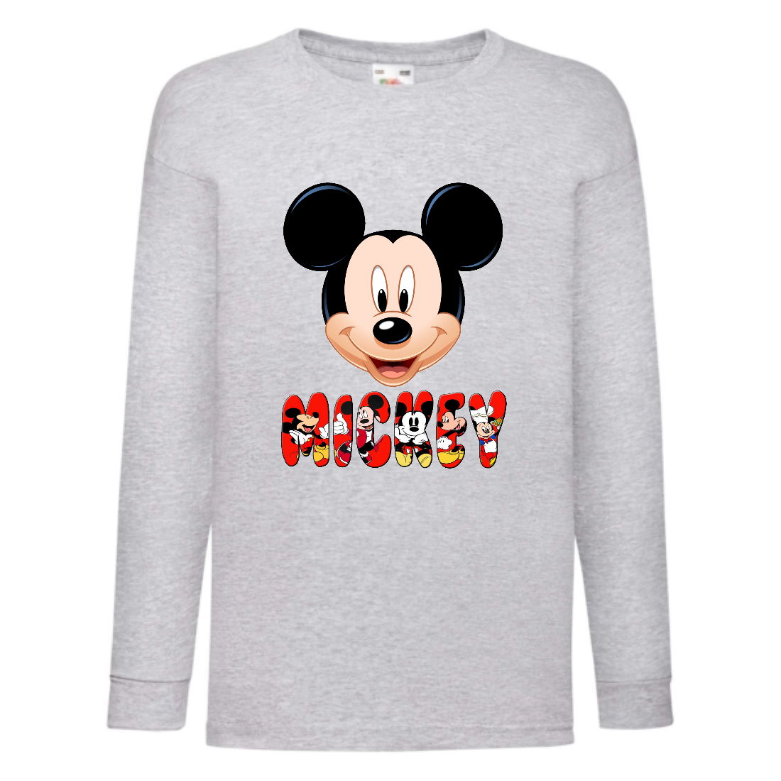 

Лонгслив реглан Микки Маус 004 (Mickey Mouse) серый (MMS gr 004) 104 см
