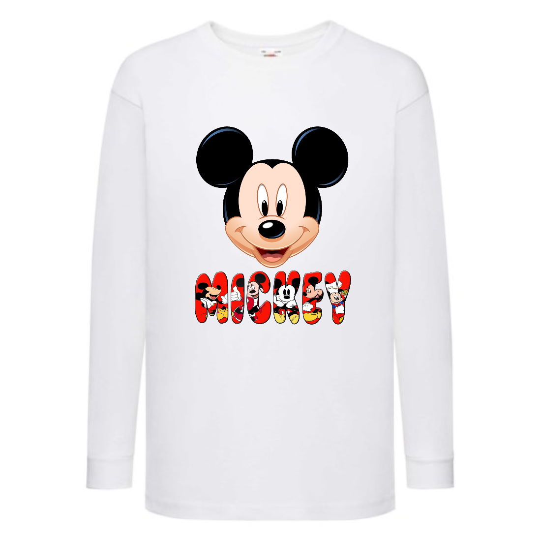 

Лонгслив реглан Микки Маус 004 (Mickey Mouse) белый (MMS wh 004) 140 см