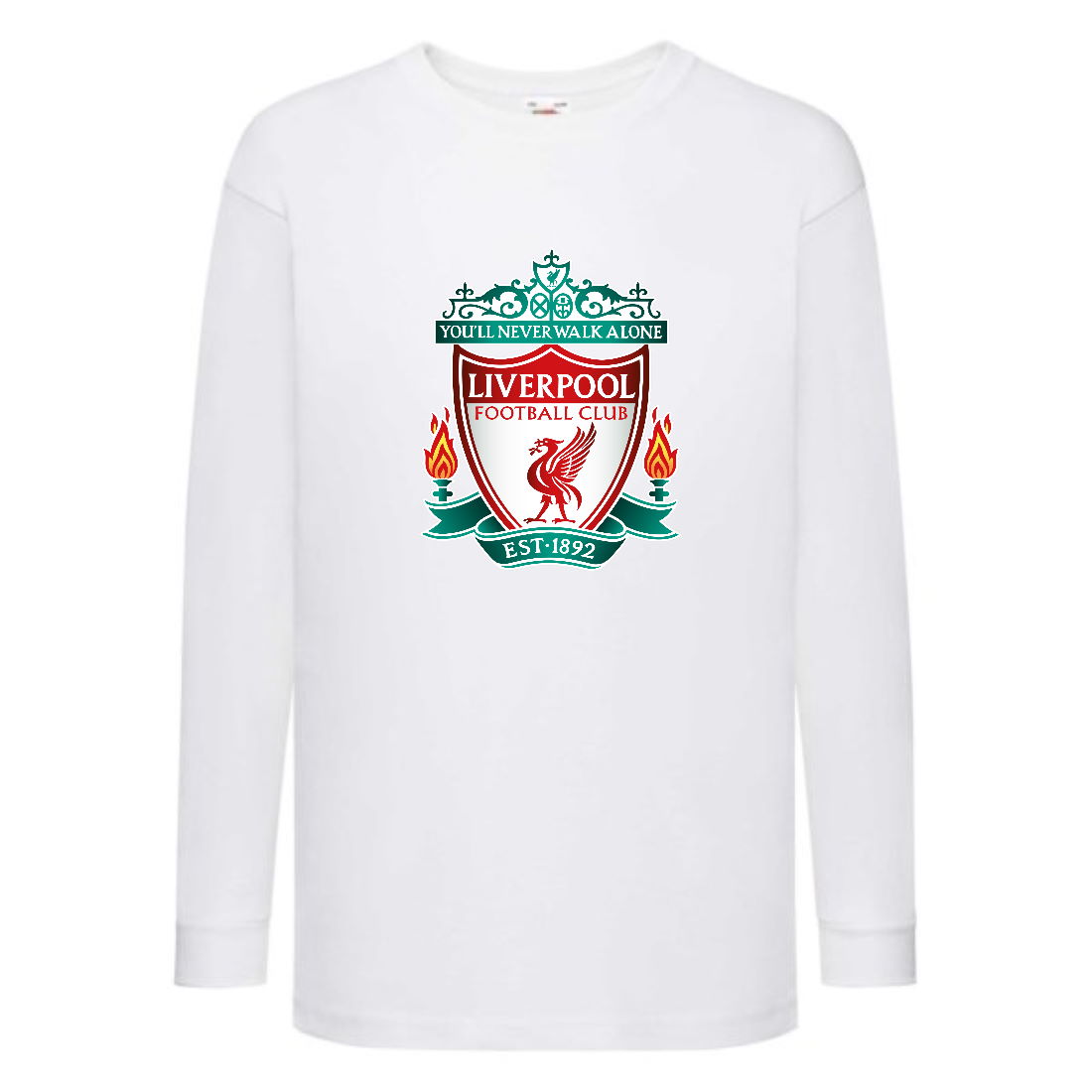 

Лонгслив реглан Футбольный клуб Ливерпуль (Liverpool) белый (FOOT wh 006) 140 см